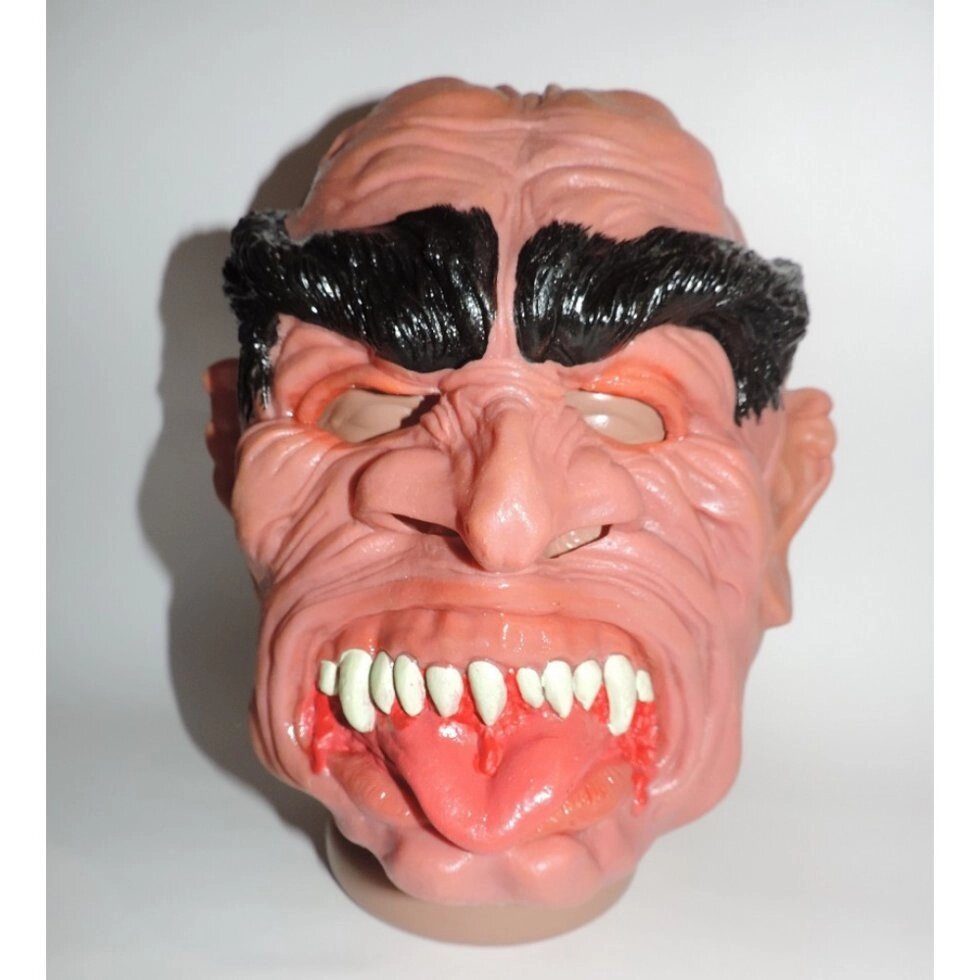 Маскарадна маска моторошна монстра з мовою латексна від компанії Інтернет магазин "Megamaks" - фото 1