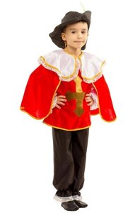 Маскарадний дитячий костюм Мушкетери, лицаря червоний на ранок, карнавал