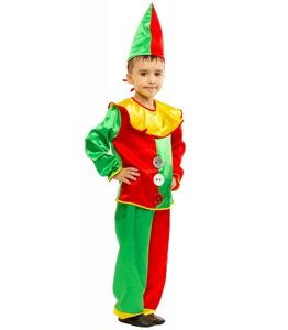 Маскарадний дитячий костюм Петрушки зелений від 4 до 8 років на виступ, утренник