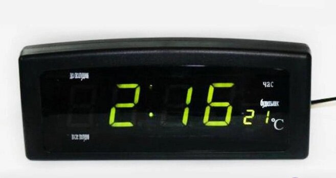 Мережеві годинник настільні Caixing CX-818-1 електронний годинник для будинку з будильником від компанії Інтернет магазин "Megamaks" - фото 1