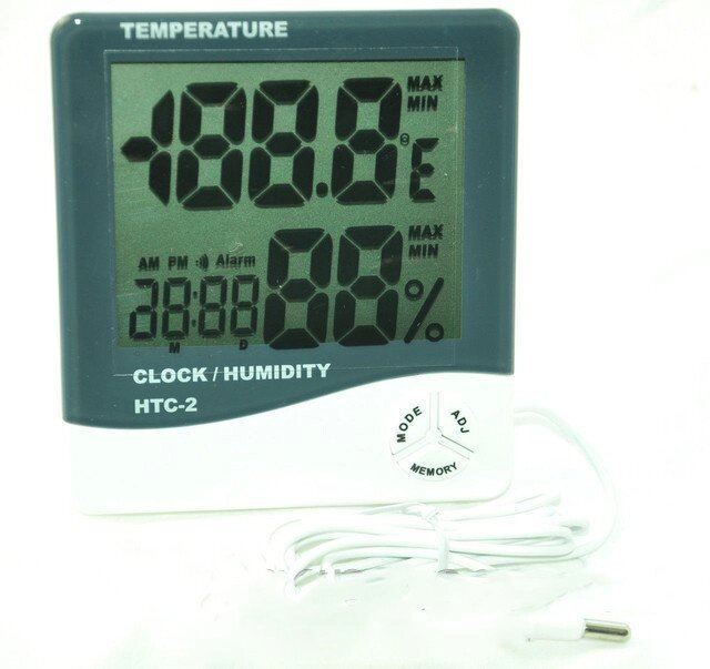 Метеостанція з годинником TS - HTC 2 термометр температура і вологість годинник зовнішній датчик температур від компанії Інтернет магазин "Megamaks" - фото 1