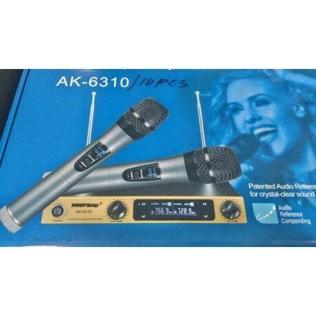 Мікрофони і база SHUPER AK-6310 караоке радіосистема від компанії Інтернет магазин "Megamaks" - фото 1