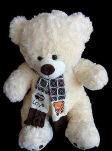 Милий подарунок для коханої дівчини Мишка 41 см м'яка плюшева іграшка ведмідь в шарфі