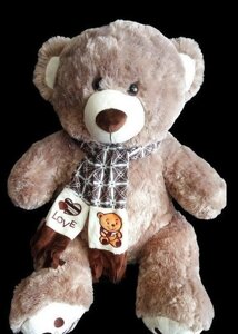 На 8 березня подарунок дівчині Мишка 68 см м'яка іграшка ведмедик в шарфі