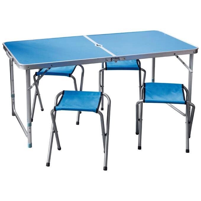 Набір для кемпінгу Folding Table 333 для пікніка стіл і 4 стільці від компанії Інтернет магазин "Megamaks" - фото 1