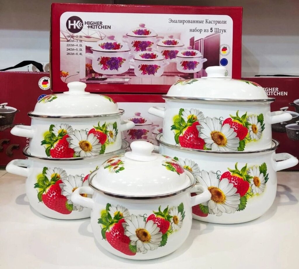 Набір емальованого посуду ПК-309 від компанії Інтернет магазин "Megamaks" - фото 1