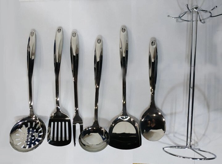 Набір кухонного приладдя Benson 7 предметів BN-452 сріблястий від компанії Інтернет магазин "Megamaks" - фото 1