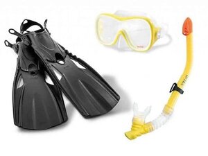 Набір для плавання Intex 55658 від 8 років маска трубка і ласти комплект для дайвінгу