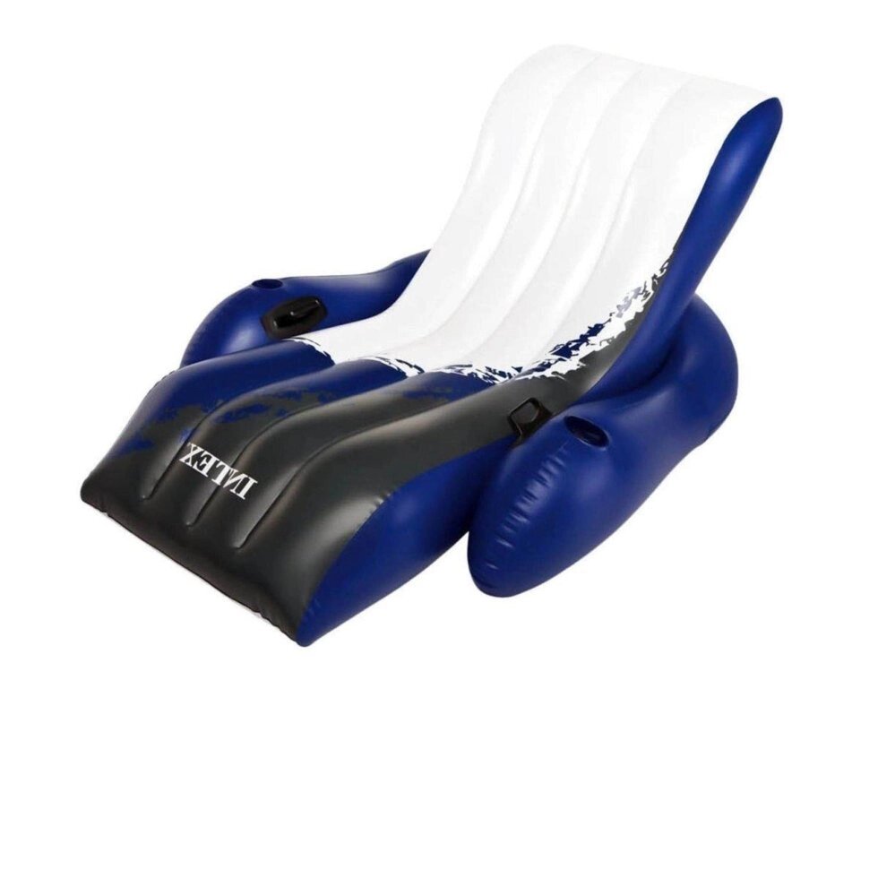 Надувное кресло-шезлонг Intex 58868 180Х135 см для плавания с подстаканником від компанії Інтернет магазин "Megamaks" - фото 1