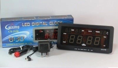 Настільні електронний годинник Caixing CX-2158 LED годинники настінні від компанії Інтернет магазин "Megamaks" - фото 1