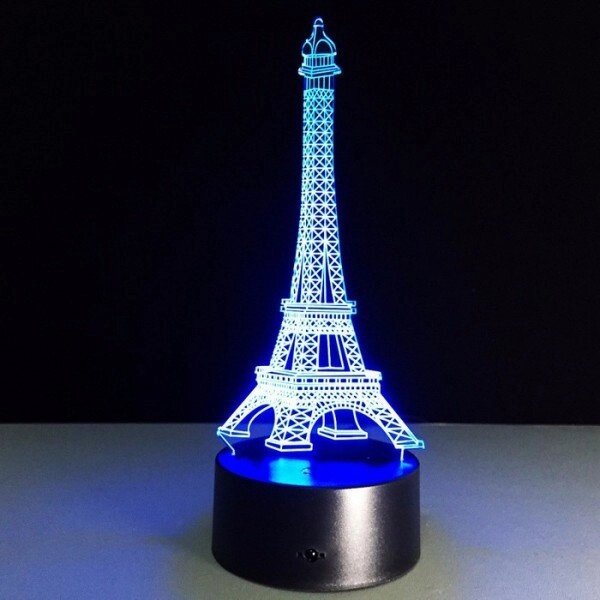 Настільний 3D нічник Paris LED світильник від компанії Інтернет магазин "Megamaks" - фото 1