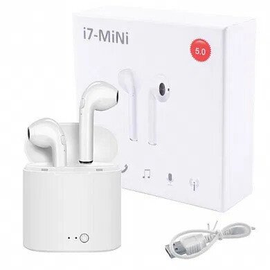 Навушники бездротові Bluetooth HBQ i7mini TWS від компанії Інтернет магазин "Megamaks" - фото 1