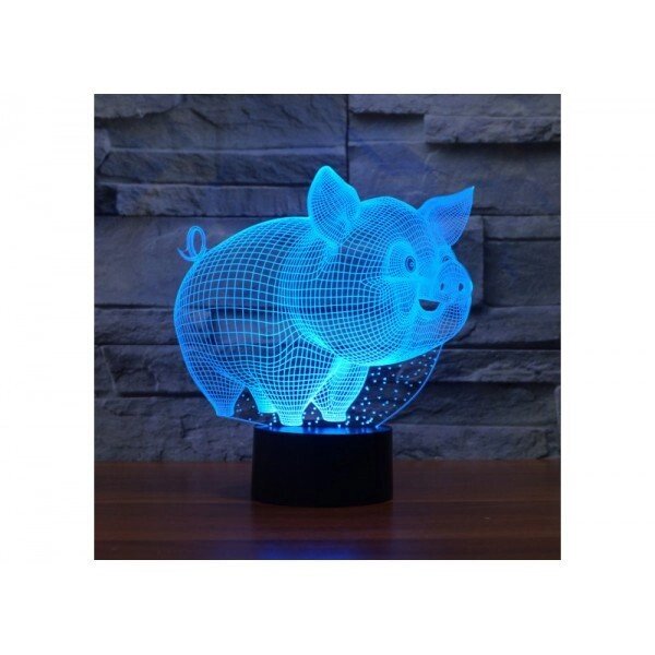 Необычный детский 3D ночник Свинка 1103 светодиодный настольный светильник від компанії Інтернет магазин "Megamaks" - фото 1