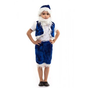 Новорічний костюм синього гномики для хлопчика від 3 до 6 років