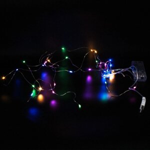 Новорічна гірлянда Xmas 30 Led 3M Copper на мідному дроті Крапля роси різнокольоровий на батарейках USB