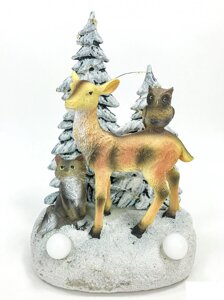 Новорічна інсталяція "Лісові звірі" оленя та сови