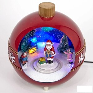 Новорічна інсталяція Куля музична "Подарунок" зі світлом