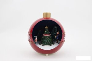 Новорічна інсталяція Куля музична з ялинкою "CHRISTMAS TREE" зі світлом