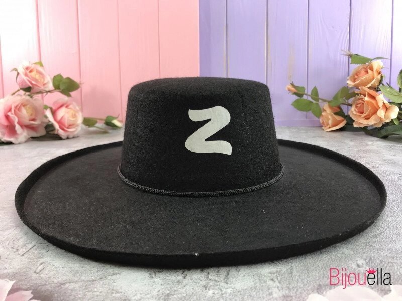 Новорічна капелюх Зорро для благородного образу іспанського розбійника, велика від компанії Інтернет магазин "Megamaks" - фото 1