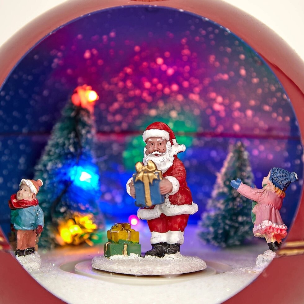 Новорічна музична іграшка Подаруночок куля зі снігом від компанії Інтернет магазин "Megamaks" - фото 1