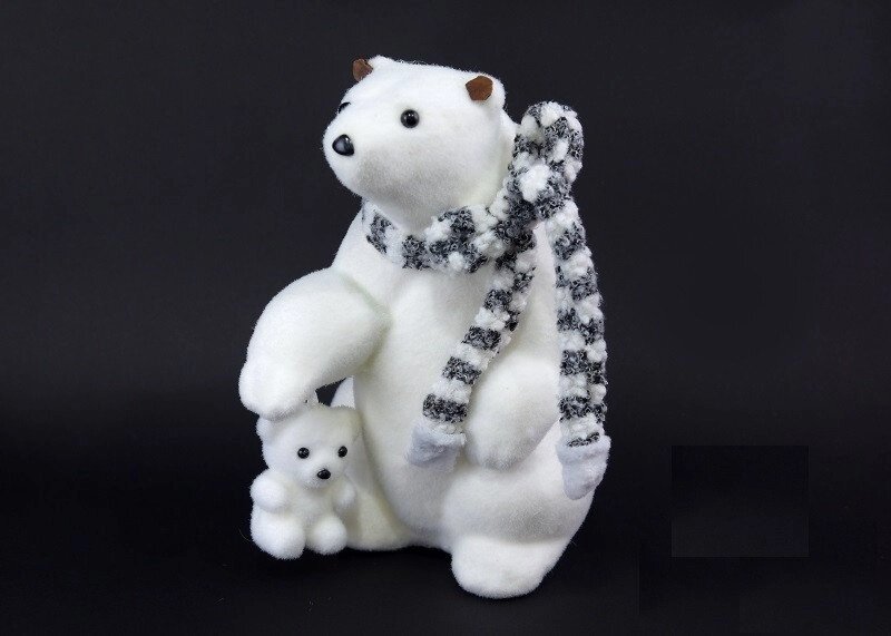 Новорічний декор білі північні ведмедики від компанії Інтернет магазин "Megamaks" - фото 1