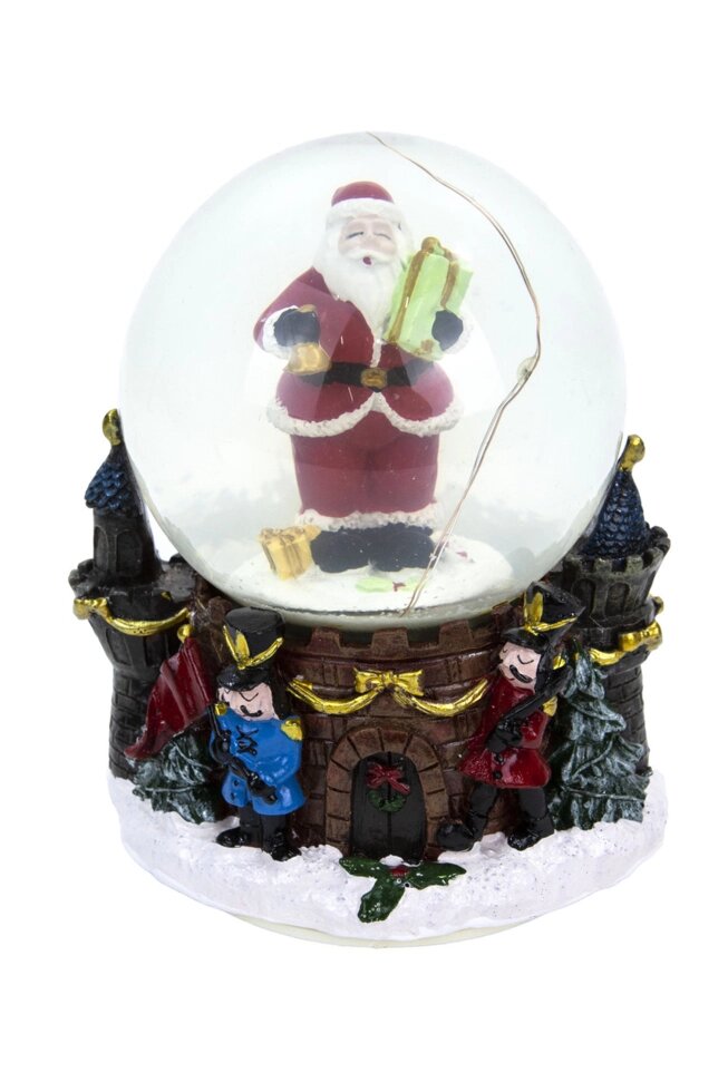Новорічний декор Куля музичний зі снігом Дід Мороз від компанії Інтернет магазин "Megamaks" - фото 1