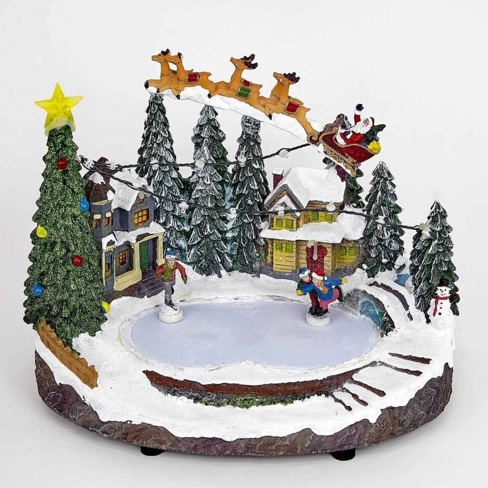 Новорічний декор Лісове озеро музична композиція з підсвічуванням до свята від компанії Інтернет магазин "Megamaks" - фото 1