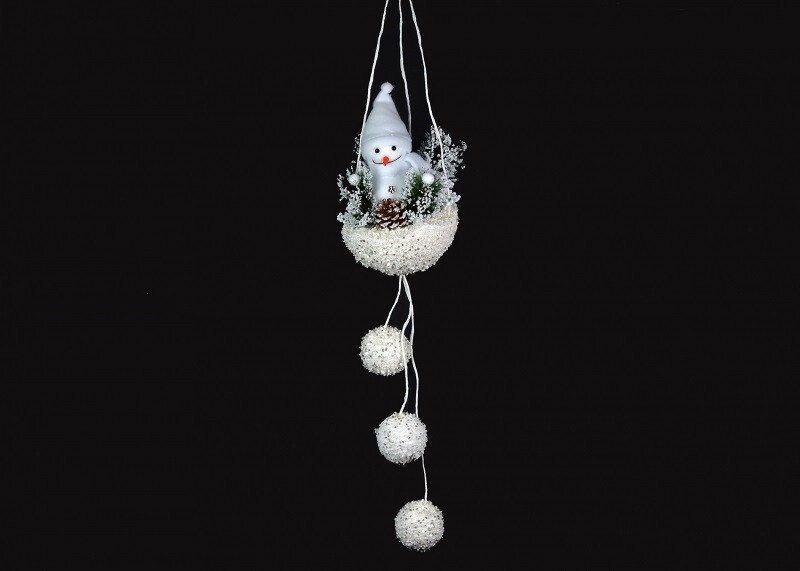 Новорічний декор сніговик на заметі підвісні від компанії Інтернет магазин "Megamaks" - фото 1