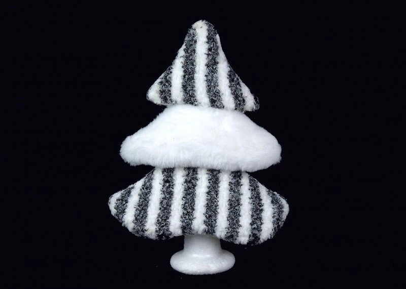 Новорічний декор ялинка текстильна в смужку від компанії Інтернет магазин "Megamaks" - фото 1
