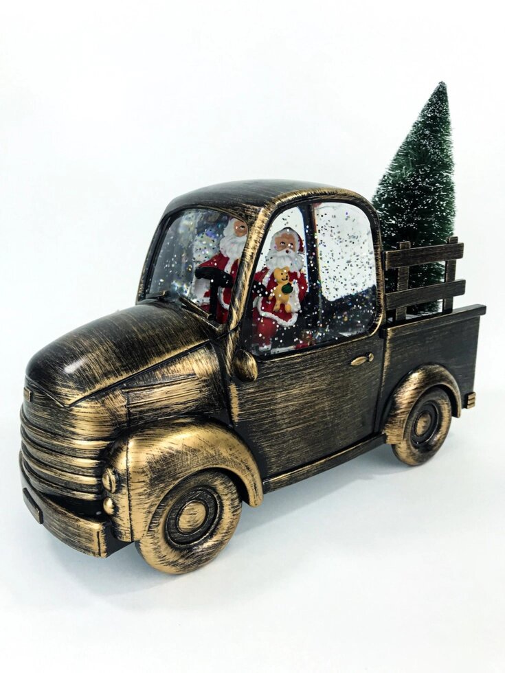 Новорічний дерев'яний декор Вантажівка з ялинкою від компанії Інтернет магазин "Megamaks" - фото 1