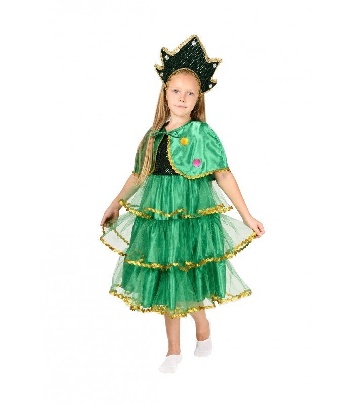 Новорічний костюм Ялинки для дівчинки віком від 4 до 10 років від компанії Інтернет магазин "Megamaks" - фото 1