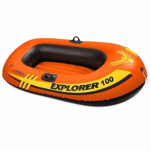Одномісна дитяча надувний човен Intex 58329 EXPLORER 100 до 55 кг 147X84X36 см помаранчева від компанії Інтернет магазин "Megamaks" - фото 1
