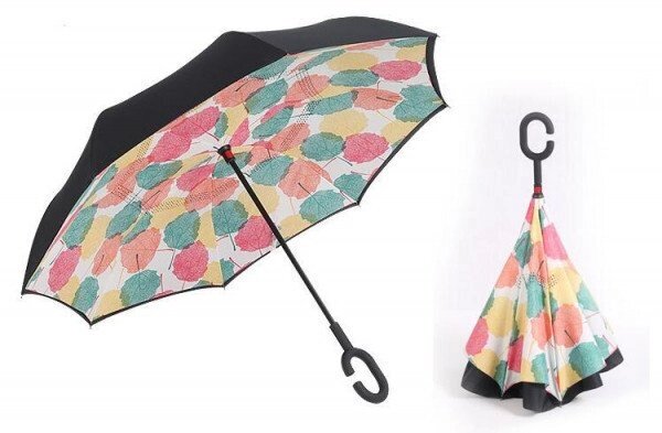 Парасолька навпаки Up-brella розумний парасолька-тростина від компанії Інтернет магазин "Megamaks" - фото 1