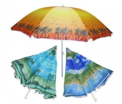 Парасолька пляжна Umbrella 2м система ромашка з нахилом від компанії Інтернет магазин "Megamaks" - фото 1