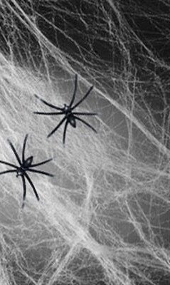 Павутина чорна, біла з павуками декор на Хеллоуїн 12 штук упаковка від компанії Інтернет магазин "Megamaks" - фото 1