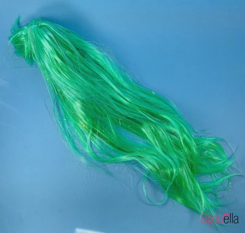Перука прямий блискучий 50 см на маскарад зелений від компанії Інтернет магазин "Megamaks" - фото 1