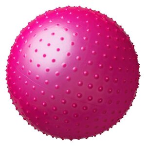 М'яч для фітнесу фітбол рожевий з пухирцями 75 см