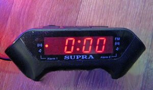 Годинник настільний з радіоприймачем і будильником Supra CR-806P