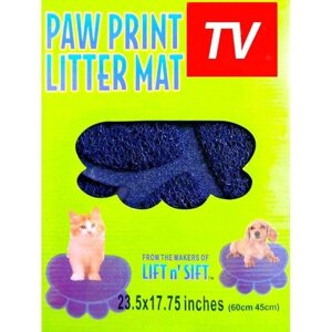 Килимок підстилка для кішок і собак Paw Print Litter Mat
