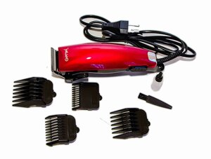 Провідна машинка для стрижки волосся GEMEI GM-1035 червона