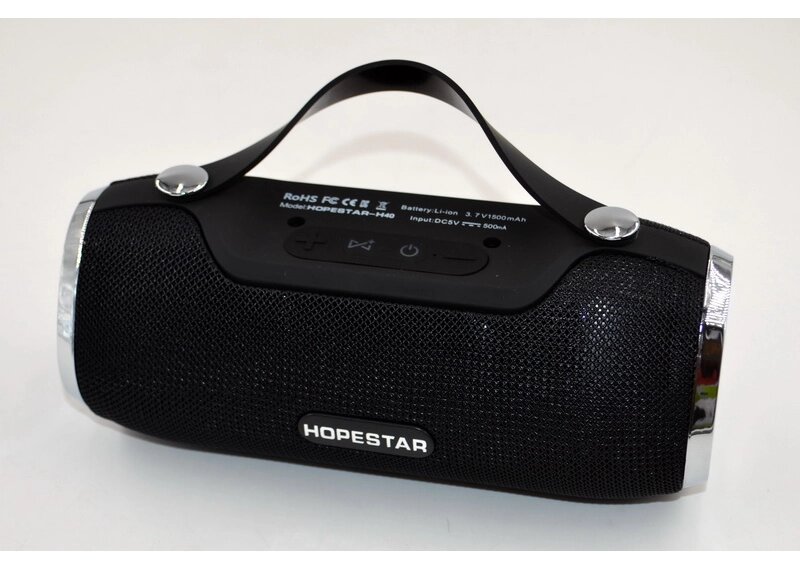 Портативна влагозащищенная стерео колонка Hopestar H40 (Bluetooth, MP3, AUX, Mic) - опис