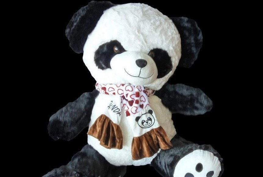 Панда 55 см мягкая детская игрушка милая Панда в красивом шарфе - наявність