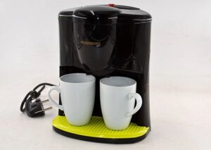 Крапельна кавоварка Crownberg CB-1560 600 Вт електрична на 2 чашки в комплекті