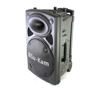 Акумуляторна колонка 15 "2 мікрофони Bluetooth USB FM Su-Kam BT150D