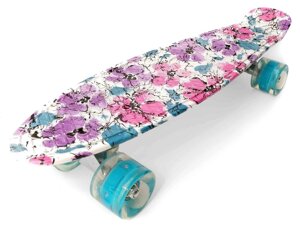Детский скейт Penny Board скейт для детей 101SL яркие принты