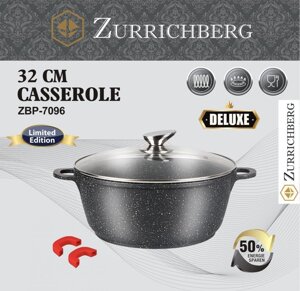 Мраморнаяя каструля ZURRICHBERG ZBP 7096 Deluxe 32 14 см посуд для готування