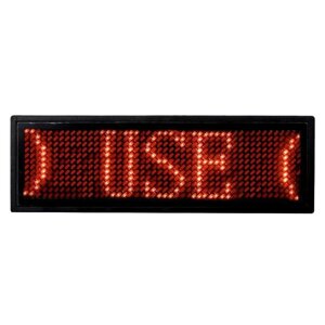 Електронний LED бейдж UKC B1248 Red бейджик біжучий рядок