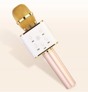 Мікрофон + караоке Bluetooth Q7 Kronos gold портативний MicGeek