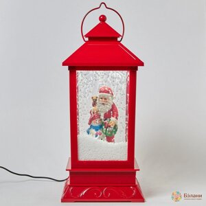 Новорічний декоративний ліхтар із дідом морозом SNOW SANTA