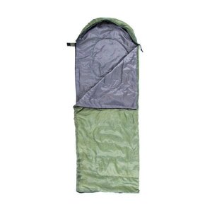 Практичний спальний мішок Green Camp 200гр / м2 спальник-ковдра з підголовником